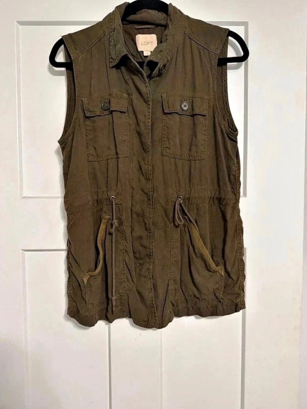 LOFT Utility Vest in Green Size Small Like New
